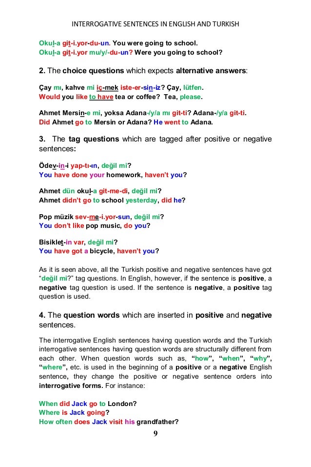 Interrogative Sentences In Turkish Yuksel Goknel Interrogative Sentences In Turkish Yuksel Goknel