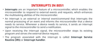 Interrupt in 8051 microcontrollers .pptx