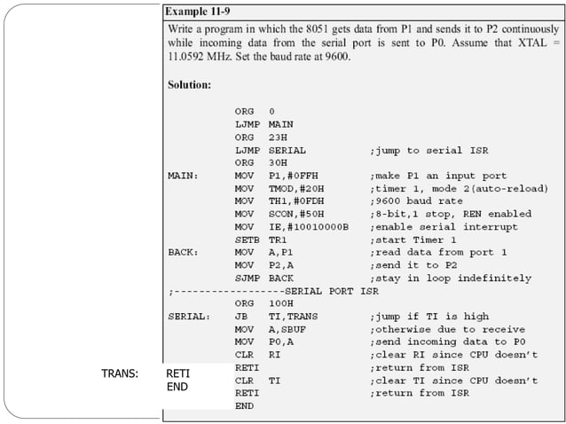 Interrupt in 8051 | PPTX | Operating Systems | Computer Software and ...