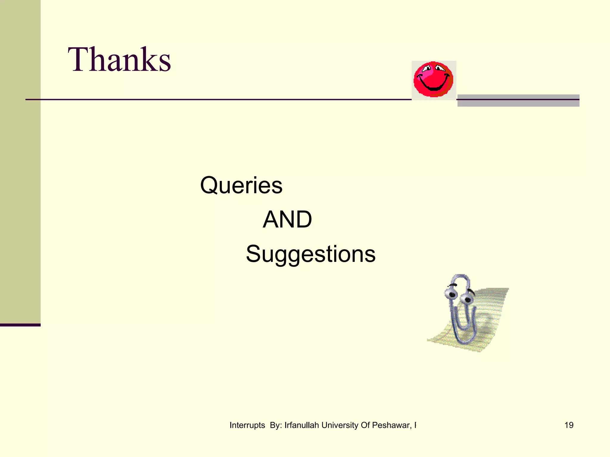 Thanks Queries AND Suggestions 