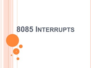 8085 INTERRUPTS
1
 