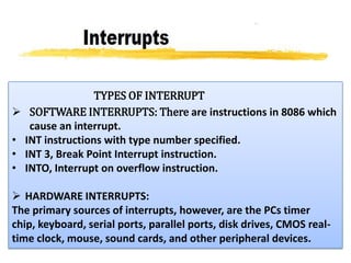 INTERRUPTS OF 8086 MICROPROCESSOR | PPTX
