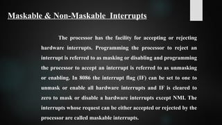 Interrupts 8086. Microprocessor interfacing | PPTX