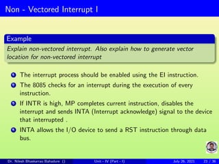Interrupts of microprocessor 8085 | PDF