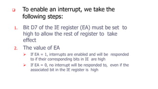 Interrupts programming in embedded C using 8051 | PPTX