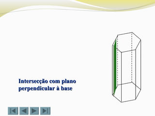 Intersecção com planoIntersecção com plano
perpendicular à baseperpendicular à base
 