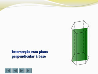 Intersecção com planoIntersecção com plano
perpendicular à baseperpendicular à base
 