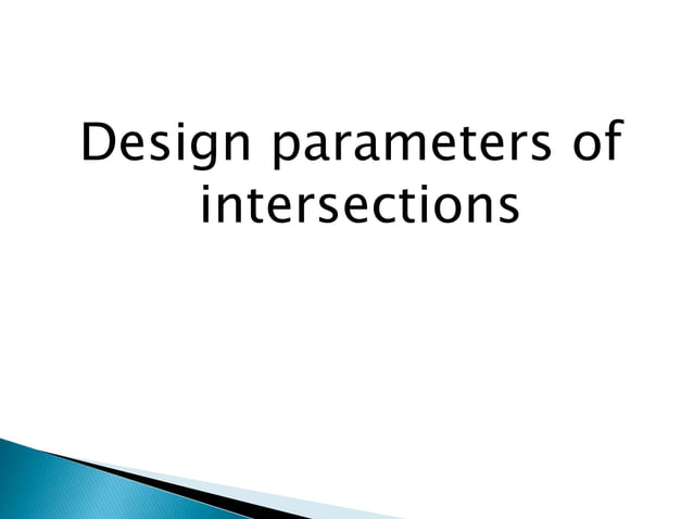 Intersection designs ppt | PPTX | Cycling | Sports