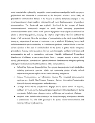 Intersectoral collaboration in strengthening public health emergency ...