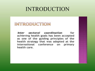 Intersectoral coordination | PPTX