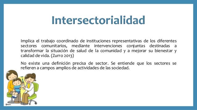 Resultado de imagen para INTERSECTORIALIDAD