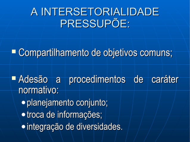 Intersetorialidade | PPT