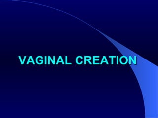 VAGINAL CREATION   