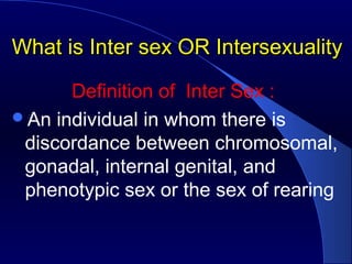 Intersexuality By Dr ASAD | PPT