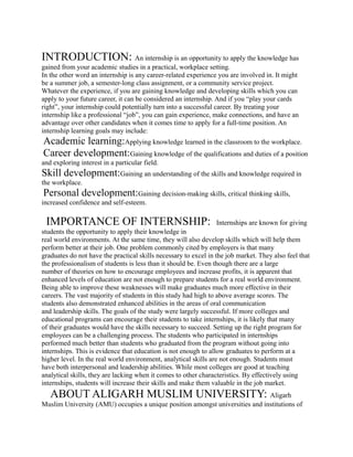 Intership report-maulana azad library | DOC