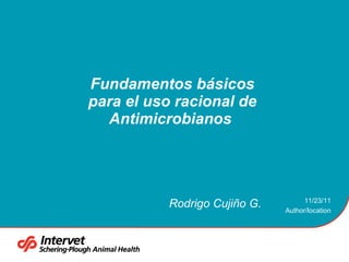 Fundamentos básicos  para el uso racional de  Antimicrobianos  Rodrigo Cujiño G. 11/23/11 