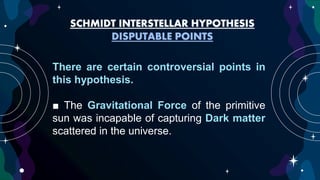 Schmidt Analysis Comprehensive Analysis of Schmidt's Interstellar Dust Hypothesis on ...