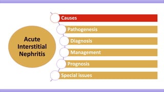 Causes
Pathogenesis
Diagnosis
Management
Prognosis
Special issues
 