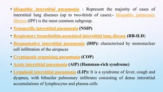 Interstitial lung disease (ILD) ppt slideshare | PPTX