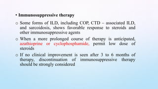 Interstitial lung disease (ILD) ppt slideshare | PPTX