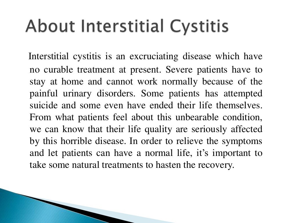 Interstitial cystitis natural treatments
