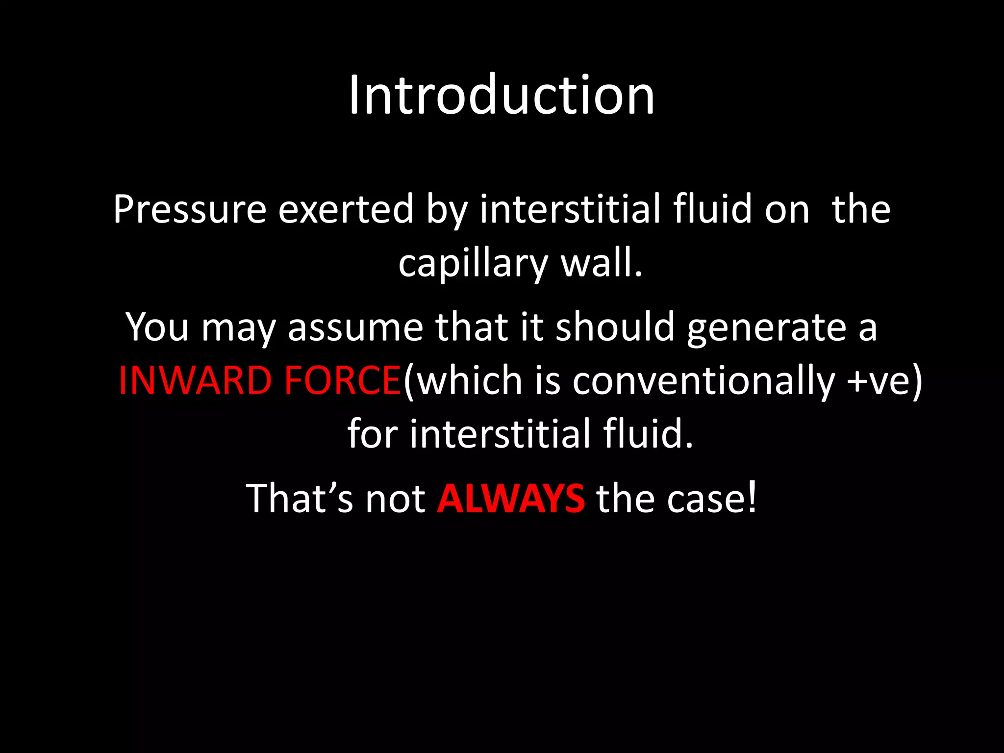 Interstitial fluid hydrostatic pressure | PPTX