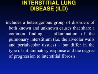 interstitial lung diseases and managment | PPT