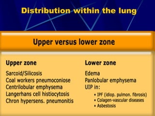Distribution within the lung
 