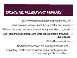 Interstitial lung fibrosis diseases | PPTX