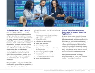 InterSystems IRIS Data Platform: A Unified Platform for Powering Real ...