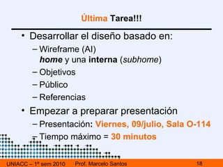 UNIACC – 1º sem 2010 Prof. Marcelo Santos 