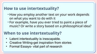 Intertextuality Essay Examples intertext.pptx............................. | PPTX