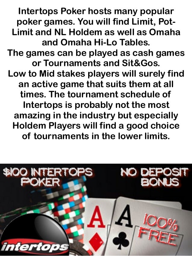 Intertops Poker No Deposit Bonus Intertops Poker No Deposit Bonus