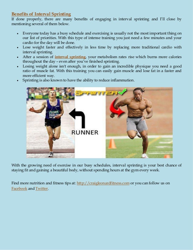 Facts and Benefits of Interval Sprinting