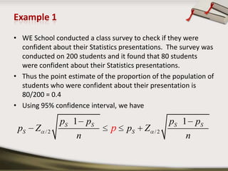 Propertiesp is based on large sample condition that both np and nq are 5 or more.