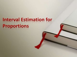 Interval Estimation for Proportions 