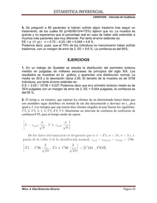 Intervalo de confianza, equipo