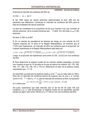 Intervalo de confianza, equipo