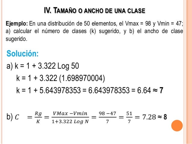 Como Sacar El Numero De Clase En Estadistica
