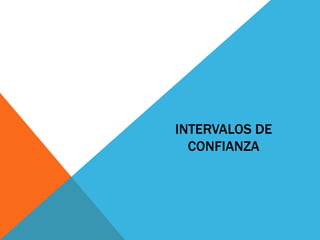 INTERVALOS DE
  CONFIANZA
 