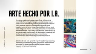 Intervención artística-uso de la IA en el arte | PDF