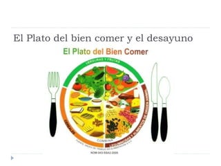 El Plato del bien comer y el desayuno  