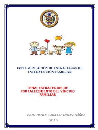 Intervención familiar desde la educación infantil