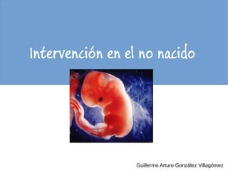 Intervención en el no nacido

Guillermo Arturo González Villagómez

 