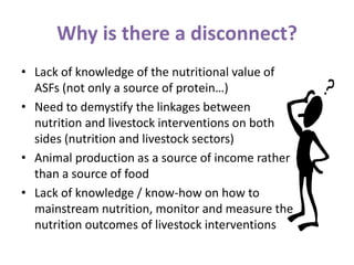Intervenciones agricolas-ganaderas sensibles a la nutrición