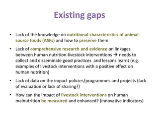 Intervenciones agricolas-ganaderas sensibles a la nutrición