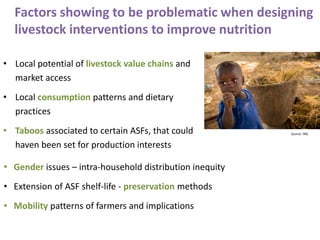 Intervenciones agricolas-ganaderas sensibles a la nutrición
