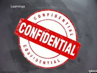 This work is licensed under a Creative Commons Attribution-NonCommercial 4.0 International License. @Médhi
33
Learnings
 