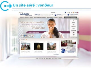 Un site aéré : vendeur
 