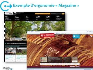 Exemple d’ergonomie « Magazine »
 